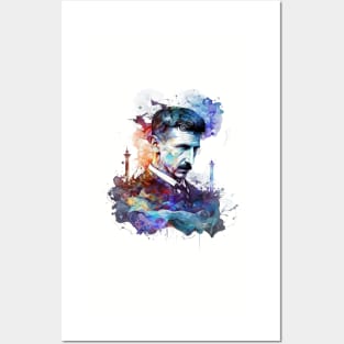 Nikola Tesla-inspired design Posters and Art